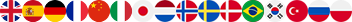 Country flags for UK, Spain, Germany, France, China and Italy